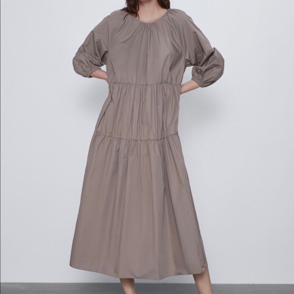 Zara Poplin Dress Size M